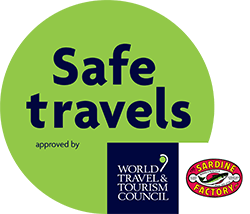 Safe Travels. Approved by World Travel & Tourism Council - Sardine Factory